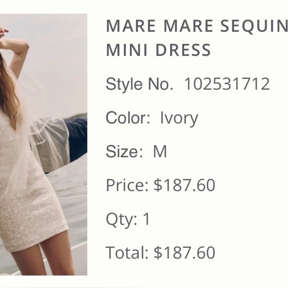 MARE MARE SEQUIN MINI DRESS - White - Picture 7 of 7